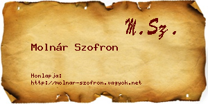 Molnár Szofron névjegykártya